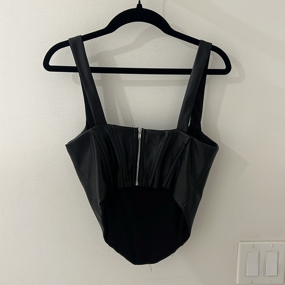 Ali Faux Leather Corset Top - Picture 3 of 5